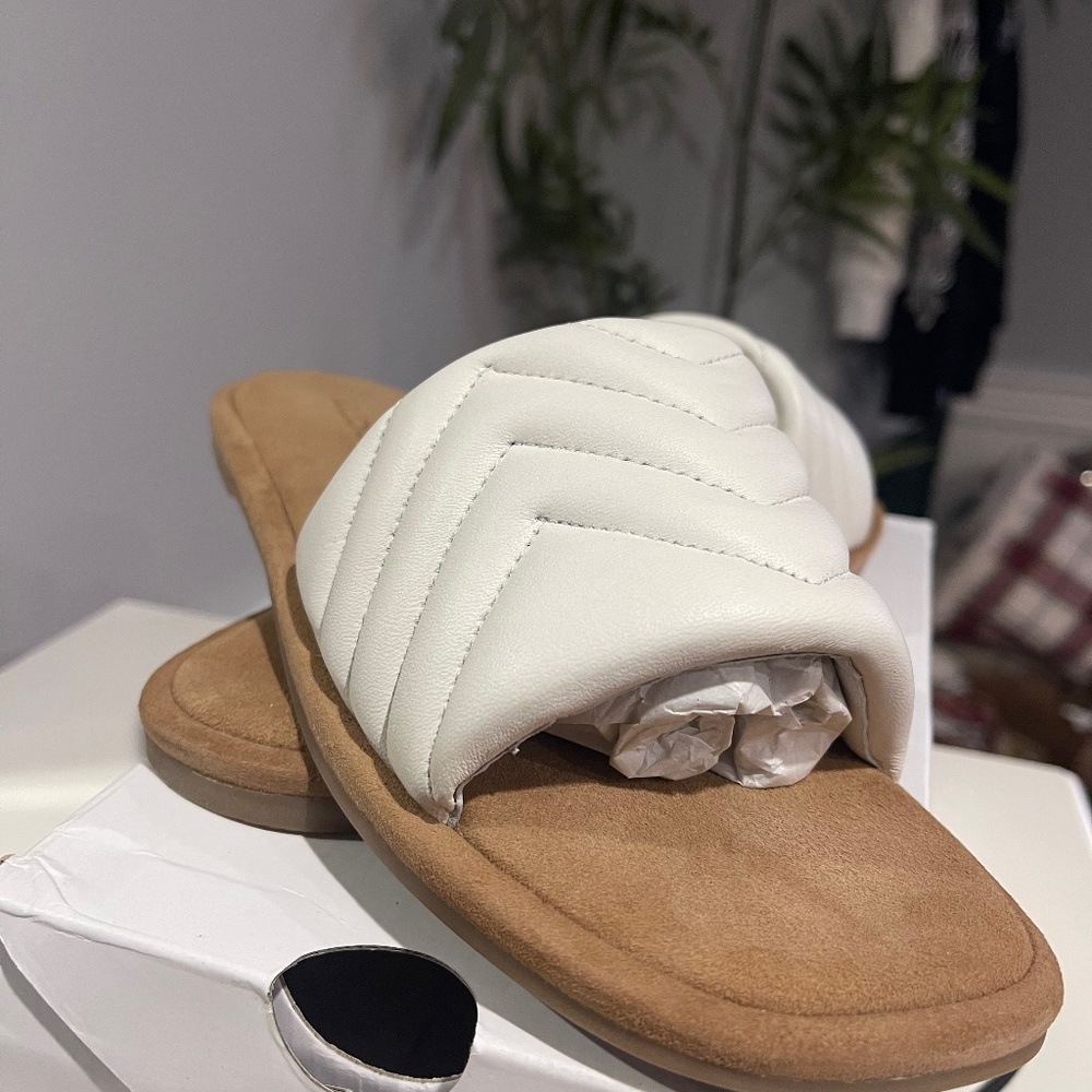 NEW aldo leather slides